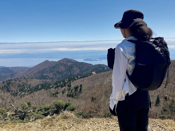 登山をする人