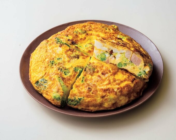 豆腐とベーコンのスペイン風オムレツ
