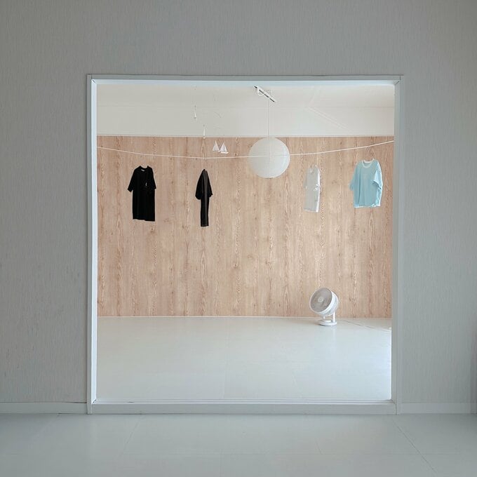 部屋干しの様子