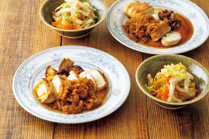 豆腐の肉巻きステーキ 大根おろしダレ／白菜とニンジンのゴマおかかあえ