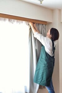 カーテンつり干し