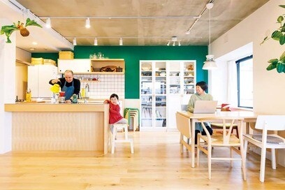 【マンションリノベ事例】IKEAキッチンがいい仕事してる！家族で一緒に料理している気分になれる家