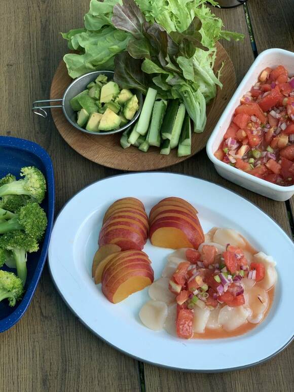 お野菜やカルパッチョなど