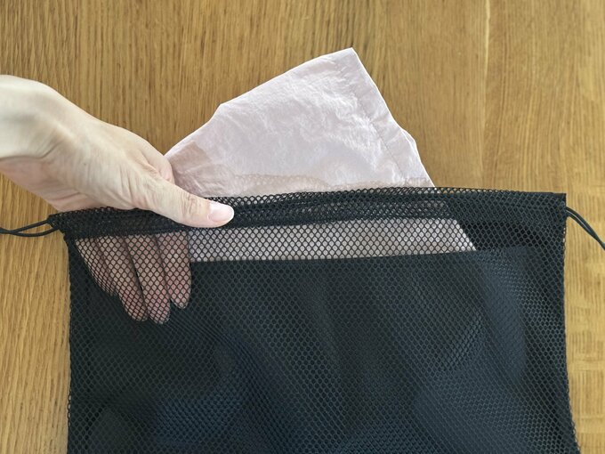 ポリエステルメッシュ巾着 ダブルタイプ