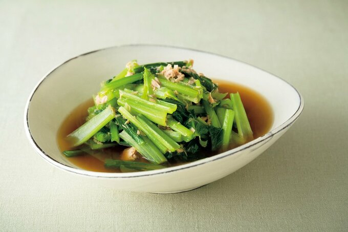 コマツナとツナの煮びたし