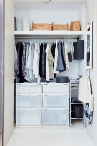 動かない&悩まないクローゼットで朝の準備をラクに