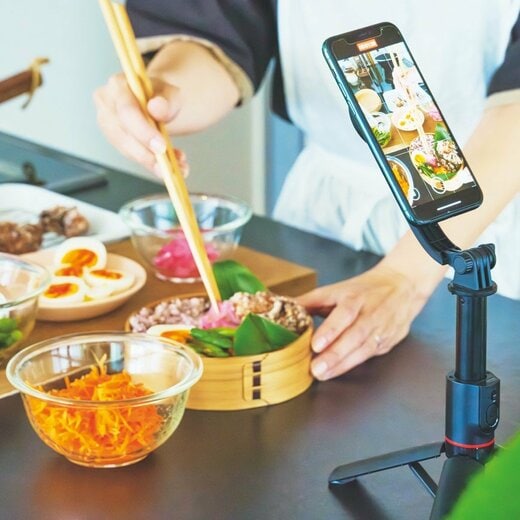 お弁当作りの撮影風景