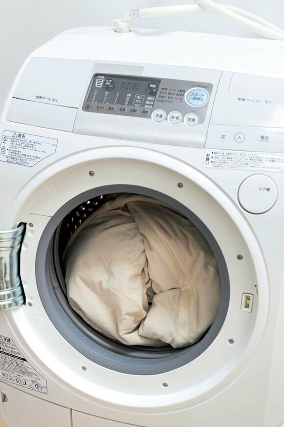 洗濯機に毛布