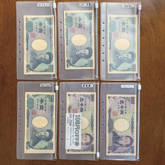 仕分けた財布