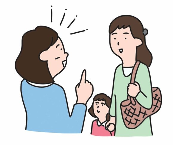 女性同士で会話している様子