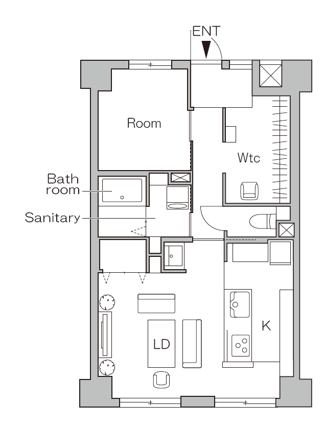 リノベーション後の間取り図