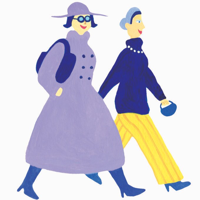 歩く女性のイラスト