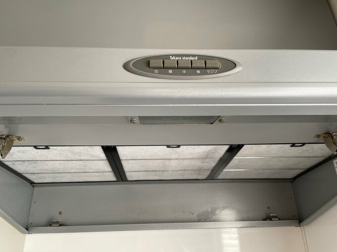 汚れ防止シートをつけた状態