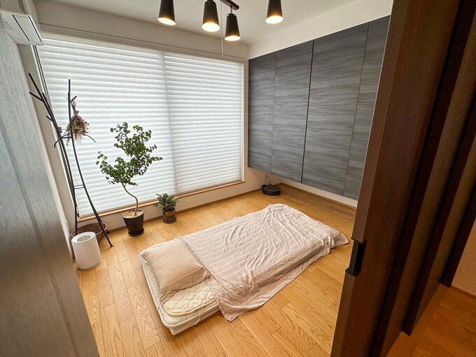 客間に敷いた布団