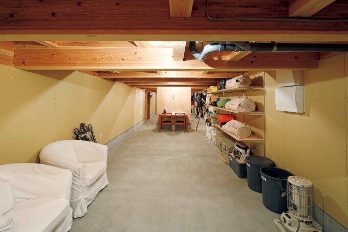 夫専用の収納スペース