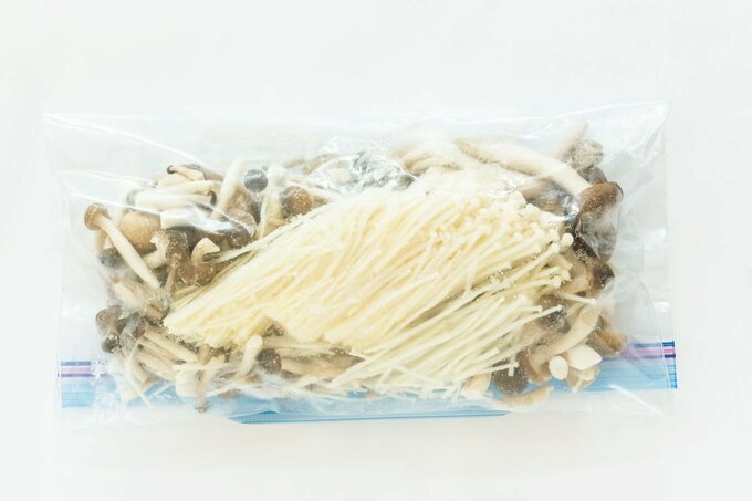 キノコをミックスして保存