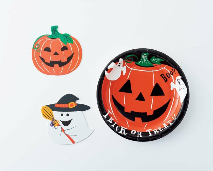カボチャ紙皿やコースターなど