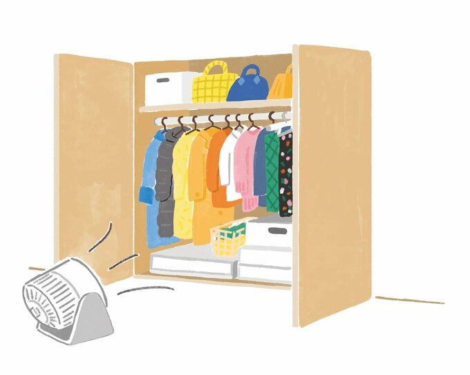 クローゼットを換気