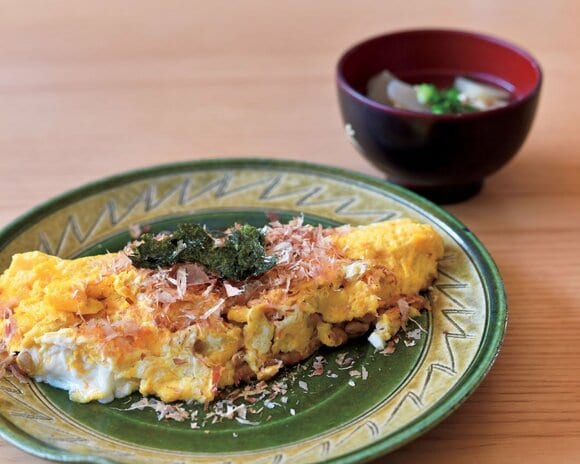 お味噌と納豆オムレツ