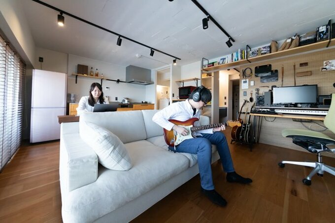 ワークスペースのあるリビング