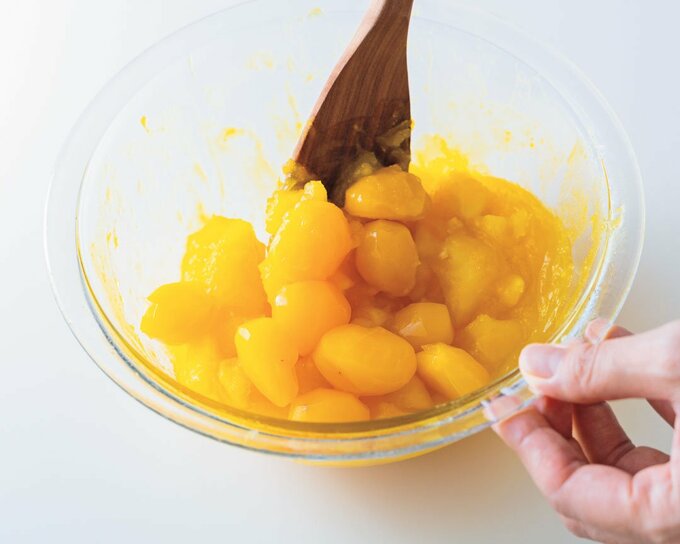 サツマイモに栗をたす