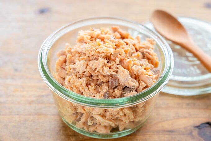 レンジでつくれるサケフレーク