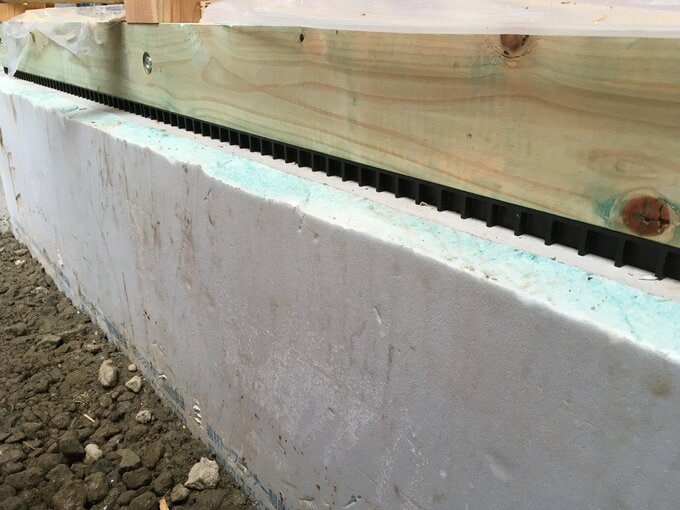 XPSボードによる基礎断熱の状況