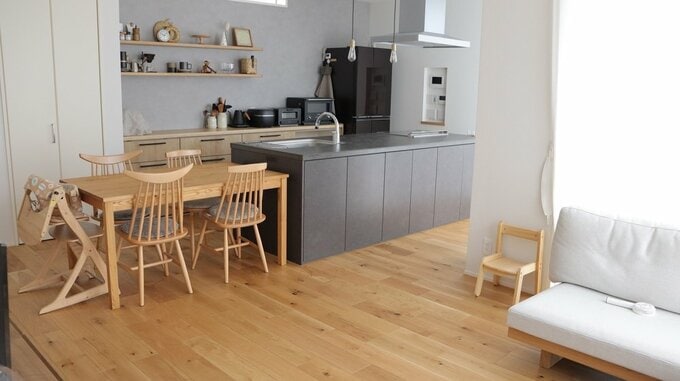 アイランドキッチンの全景