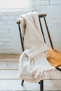 綿麻混ブランケット