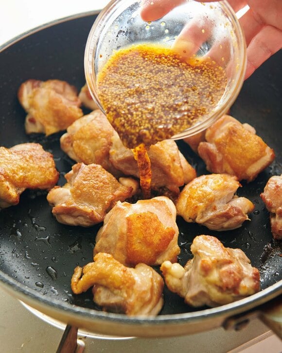 鶏肉に調味料