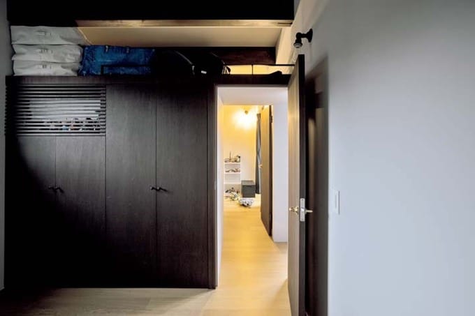 2つの子ども部屋を仕切る収納