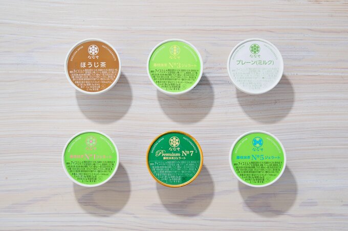 ななや「静岡抹茶ジェラート（濃い抹茶アイス）プレミアムNO.7入り いろいろ6個セット」