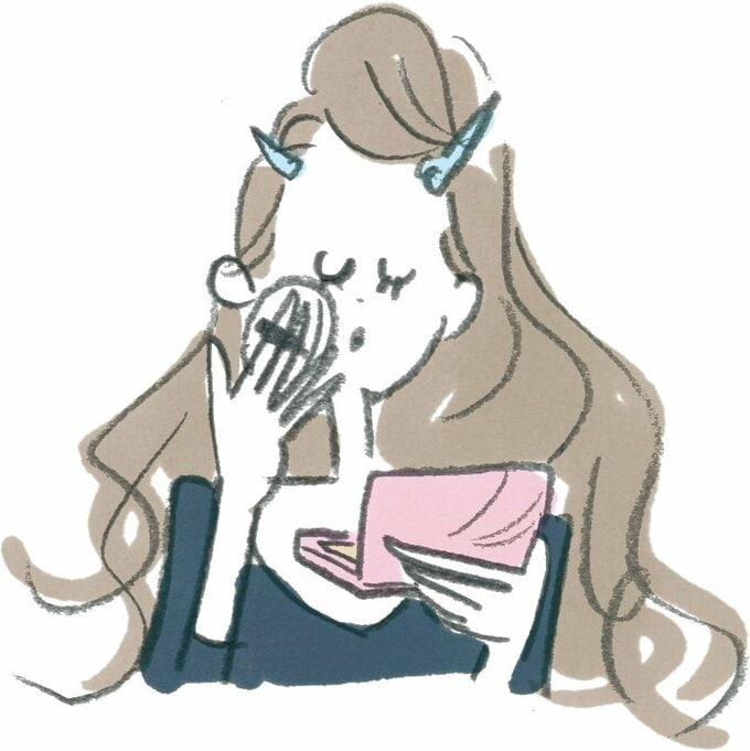 イラストファンデーション女子