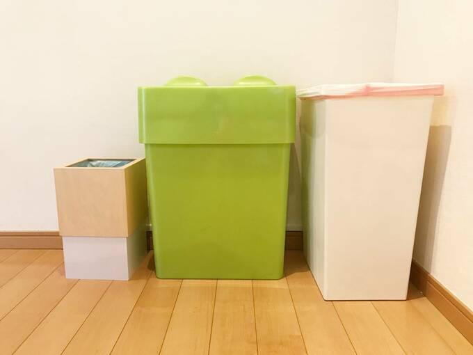 以前使っていたゴミ箱はお客様用に