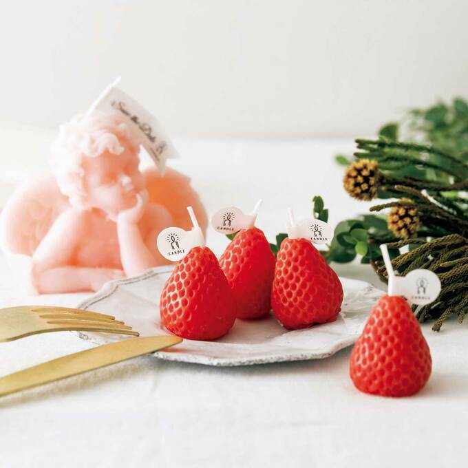 イチゴのキャンドル