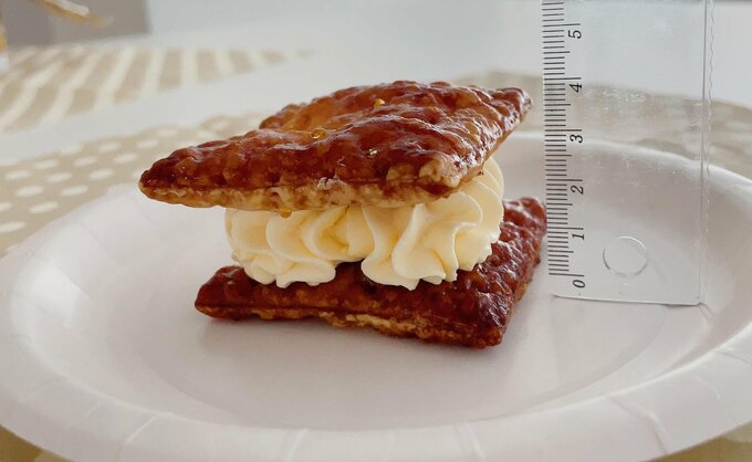 さくさくバターパイサンドの高さ