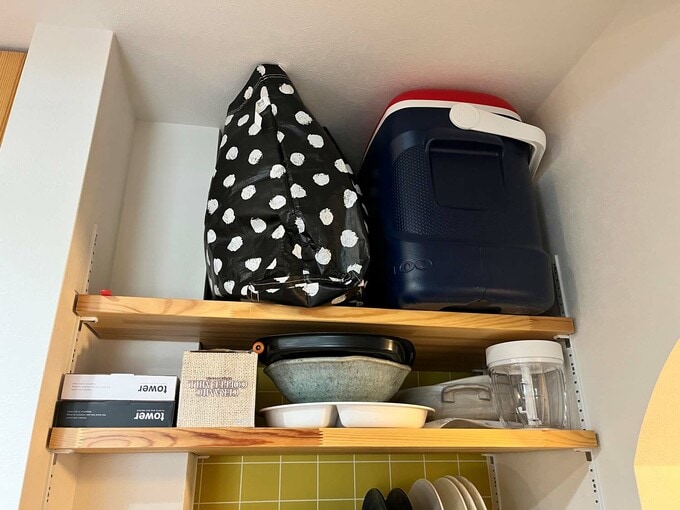 可動棚の最上段