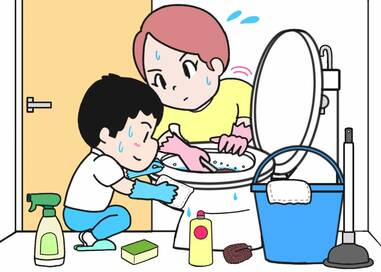 トイレをピカピカに掃除…なにかが違う？5つ見つけたらエラい間違い探し