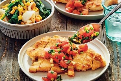 鶏胸肉のチキンステーキ。1枚で2人分のコスパ最強レシピ