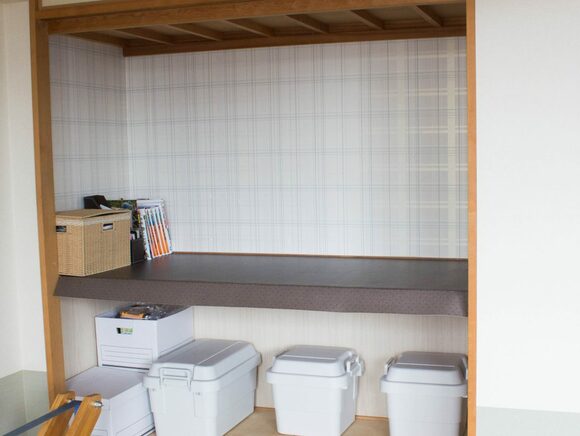 こちらは、香村家のオモチャ収納の様子です。