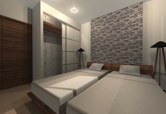 同じ寝室でもアクセントクロスでまったく違う印象に