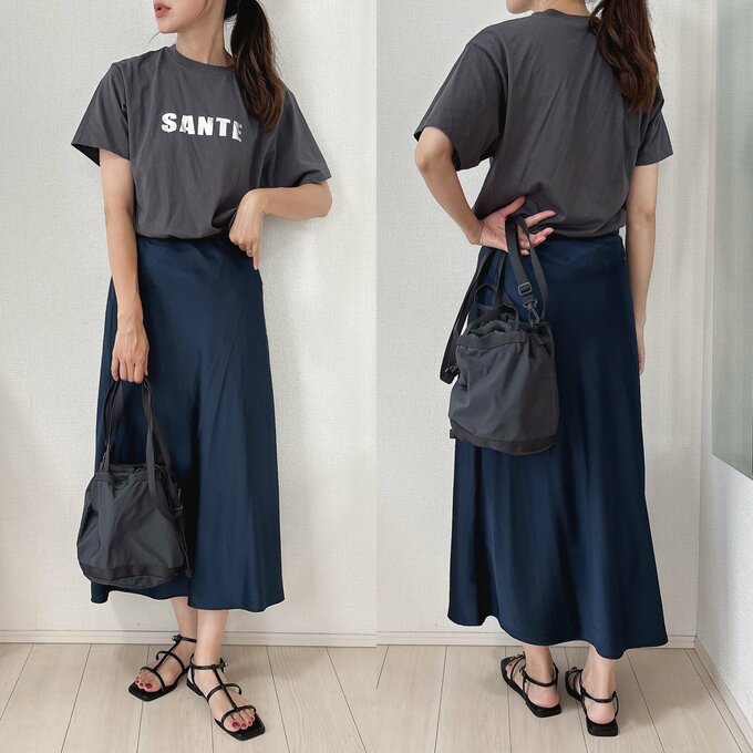 ロゴTシャツと合わせたコーデ