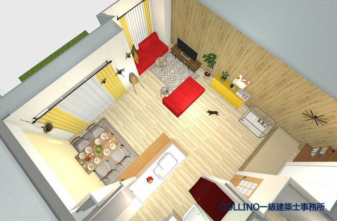 分離できるソファの置き方1