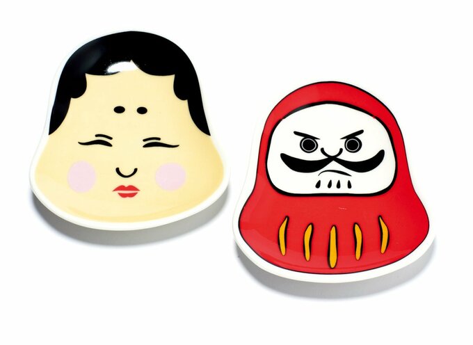 お多福だるまお皿