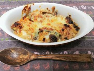 簡単カボチャのみそグラタン。フライパンひとつでつくれる