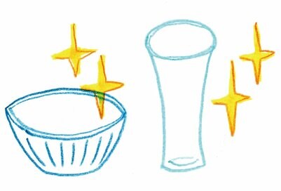 ガラスの器の曇りを「酢」を使ってクリアに！透明感で涼しげな演出を