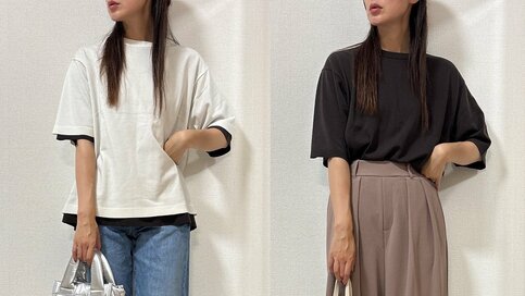 40代、GUで「思わず2色買いした」990円のニット。体型カバーもできて、着まわし力抜群