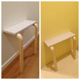 実は脚だけイケア!? 自立しないけど便利なスツールをDIY