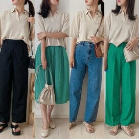 40代、30代もやせ見え。GUの超優秀夏トップスを着回し　