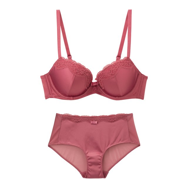 GU ブラジャー&ショーツセット(サテン)